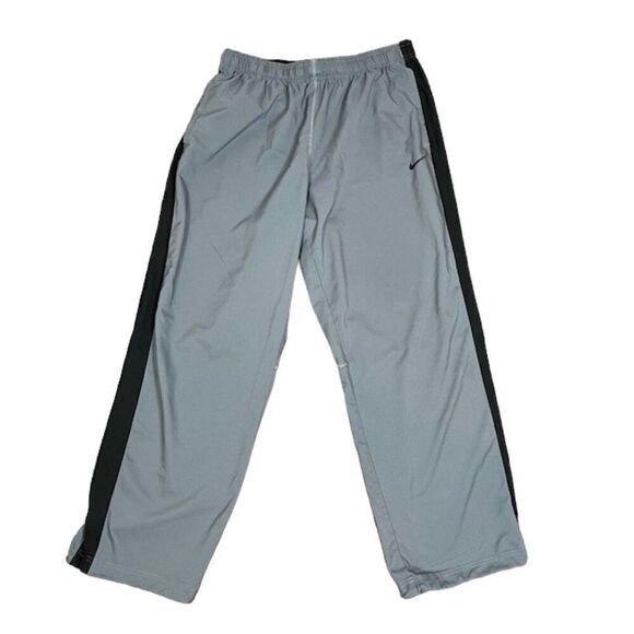 Nike Dri-Fit Y2K Men's Track Running Pants Gray Black Zip Ankle Size XL - Picture 1 of 12
